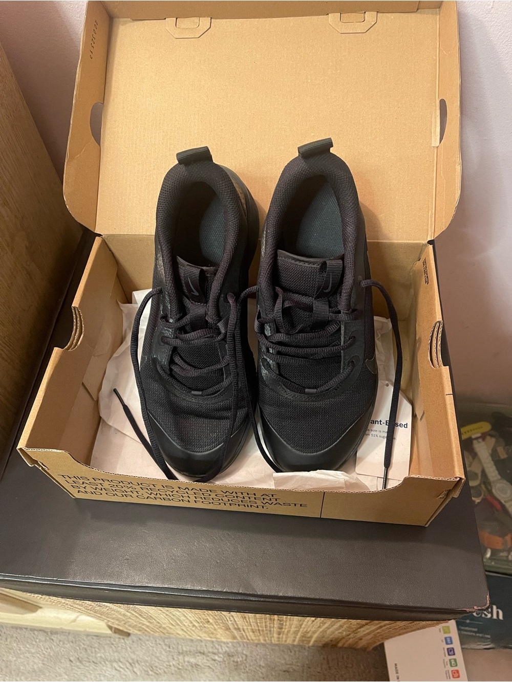 Kids Black Athletic Sneakers - Brand Unspecified